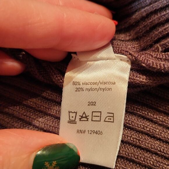 Venus Ribbed Crew Neck Bodycon Knit Sweater Peplum Waist, Small, Olive Green - Picture 6 of 7